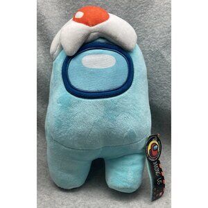 NEW Official Among Us Toikido Stuffed Plush Blue/Aqua Crewmate Egg Hat 12" RARE